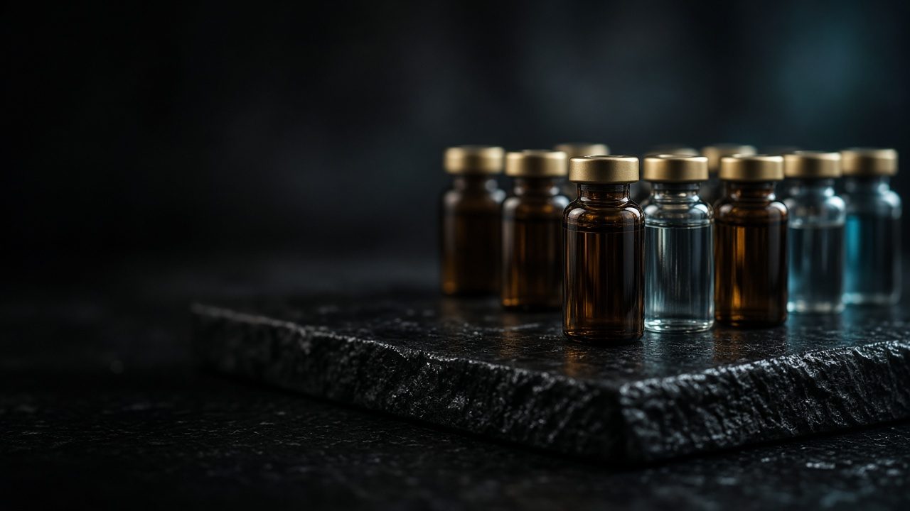 Sealed oil-solution vials in the EU dispatch warehouse before stealth packing.