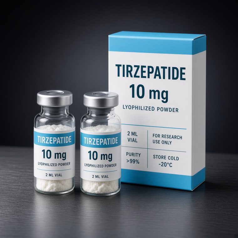 Tirzepatide 10 mg (Dual GIP / GLP-1) · 10 mg lyophilized vial